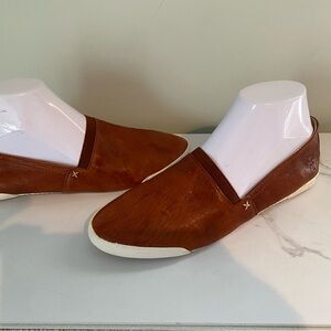 Frye Women's Brown Leather Slip-On Flats